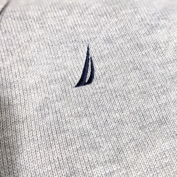 NWOT Nautica Men's Ash Grey 100% Cotton Zip-Up Long Sleeve Sweater - Picture 13 of 15